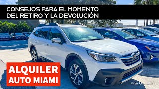 Alquiler de autos: consejo para el momento del retiro (Miami)