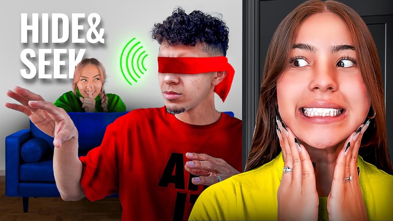 BLINDFOLDED HIDE N SEEK *last to be found wins* - YouTube