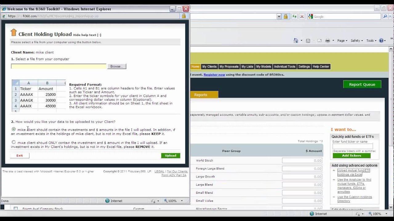 fi360 Toolkit for Advisors Tips and tricks YouTube