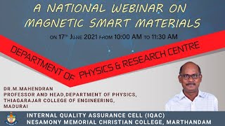 National Webinar on Magnetic Smart Materials