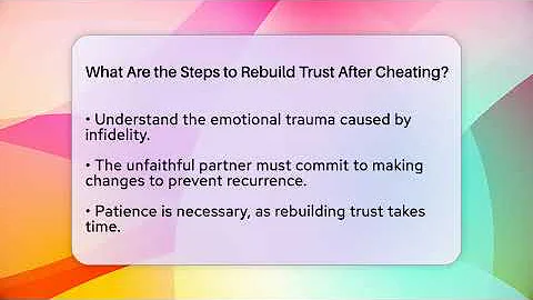 What Are the Steps to Rebuild Trust After Cheating? | Marriage Counseling Network