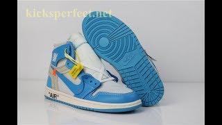 GS Off White Air Jordan 1 UNC Unboxing Review