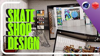 Building A Skate Shop | Kitbash | Cinema 4d | Redshift