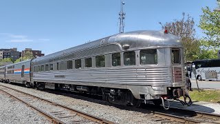 Amtrak 51 with NYC Babbling Brook private car and Pacific Bend sleeper in Charlottesville Virginia