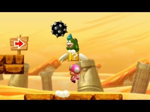 2 4 坂道ゴロゴロ ガボンのてっきゅう スターコイン ステージ完全攻略 New スーパーマリオブラザーズ U デラックス Youtube