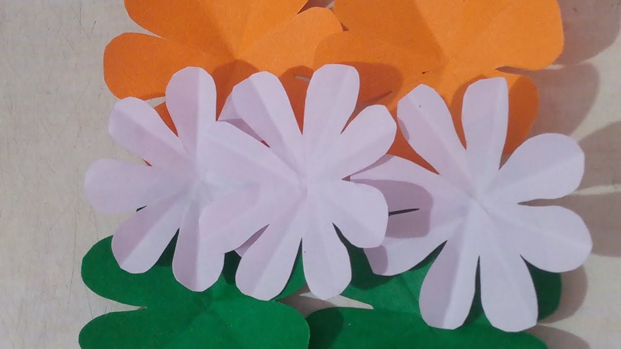 How to make paper #craft design/#diy handmade #republic day brooch ...
