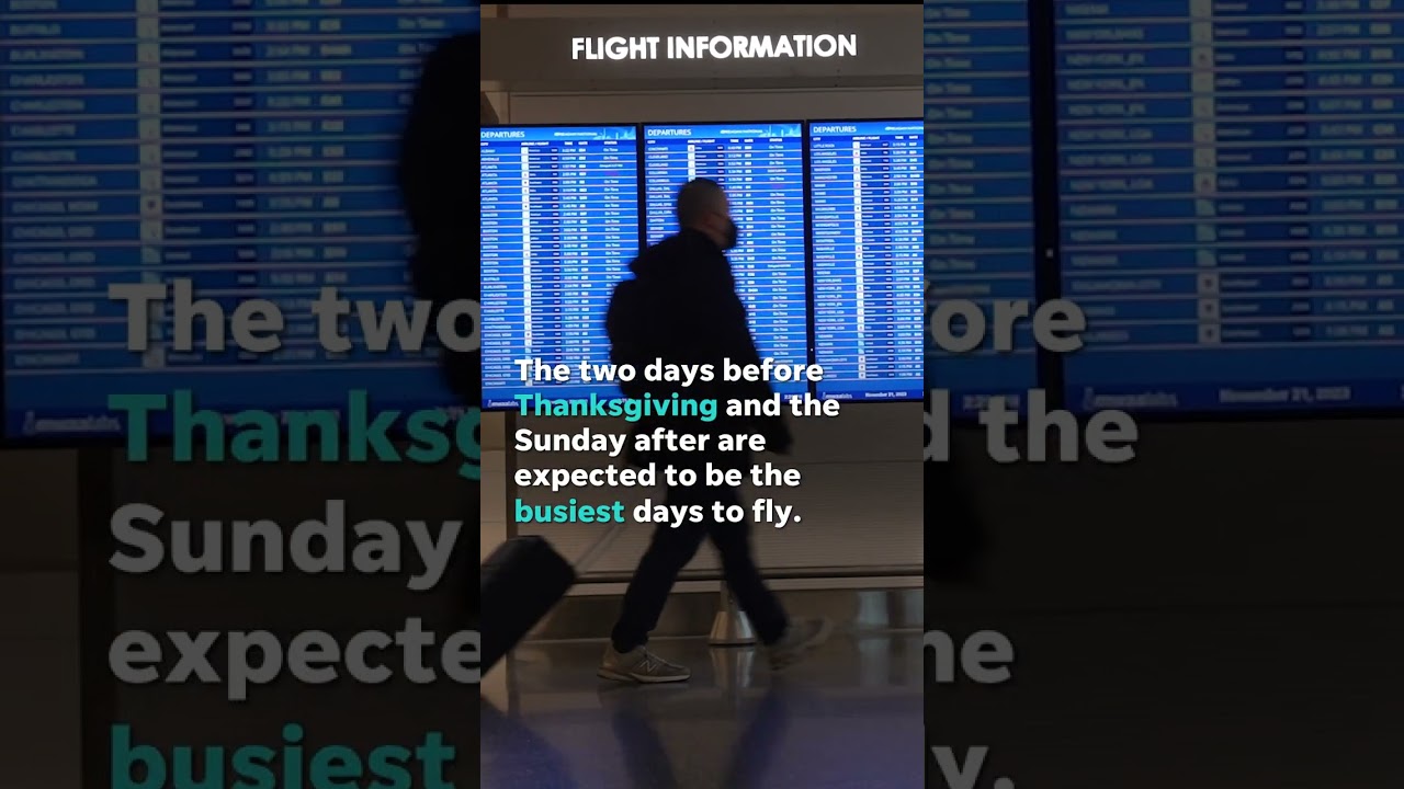 Airports and roads filling up during busy Thanksgiving travel days #Shorts