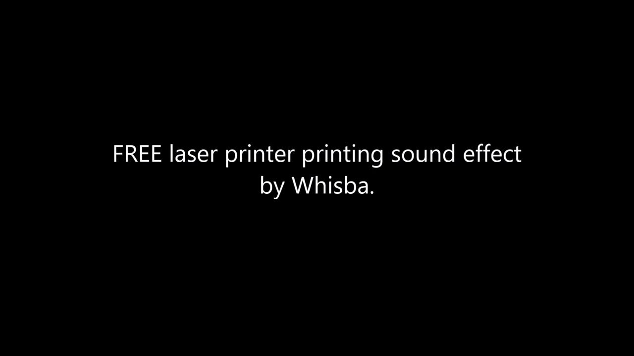 FREE laser printer printing sound effect. Reuse, sample, edit as you