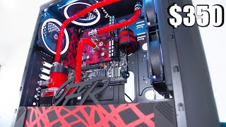 Best $350 BUDGET Custom WATER COOLED Gaming PC Build Guide - Time Lapse + Benchmarks