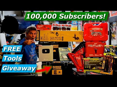 100,000-subscribers-15-free-tool-giveaway!-dewalt,-milwaukee,-ryobi,-craftsman-2020