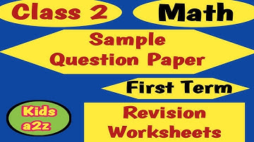 Class 2 Math Sample Question Paper | Class 2 Math Worksheet | Math Revision Worksheet for Class 2