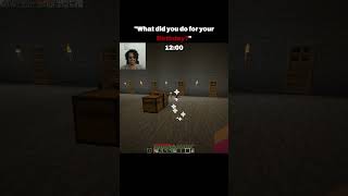 What I Did for My Birthday in Minecraft 🎂😂 #Minecraft #MinecraftShorts #MinecraftMemes  #Shorts