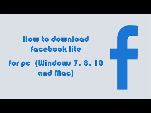 Download Facebook Lite for Pc 2020  Facebook lite login, Facebook app,  Install facebook