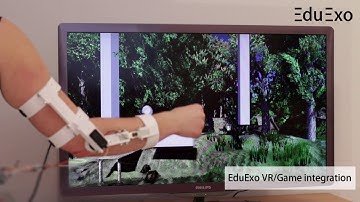 EduExo exoskeleton used to play a Unity 3D game