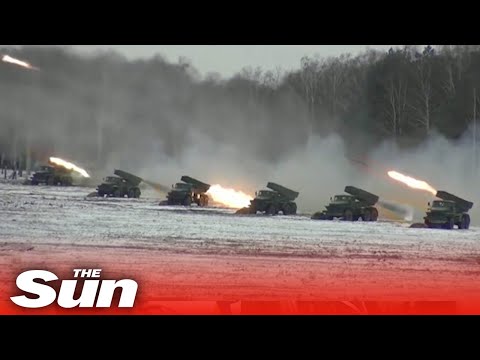 Russian and Belarusian military carryout missile drills at Ukraine border