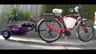 : Welding project: DIY dually mono wheel bike cargo trailer. Boundary Bay dike and Centennial Beach.