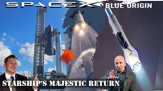Starship's Majestic Return: Full-Stack Reassembly! Blue Origin's BIG Step to Compete with SpaceX