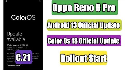 Oppo Reno 8 Pro Android 13 Official Update | Rollout Start |