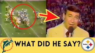 The Dumbest Moment In Monday Night Football History Steelers Dolphins 1973