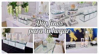 DIY QUE LUCEN COSTOSOS COMO HACER CANDELABROS DE ESPEJOS Y JARRONES DE LUJO  #diyelegante