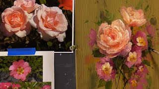 Progettazione e pittura di rose: lezioni per principianti con i colori acrilici. screenshot 3