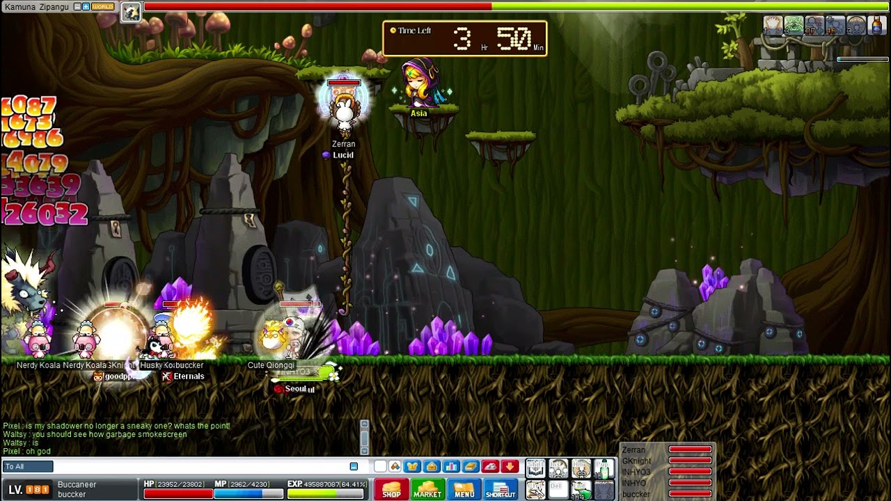 [old school maplestory] hunting namelesss magic monster AKA Nex the gatekeeper