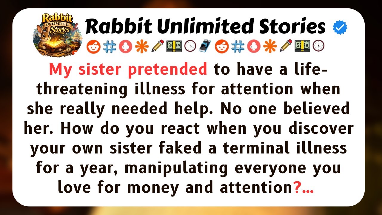 My sister pretended to have a life-threatening illness for attention...[Full Stories]