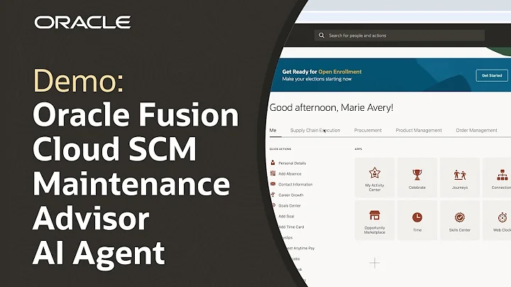 Oracle Fusion Cloud SCM Maintenance Advisor AI Agent: Demo