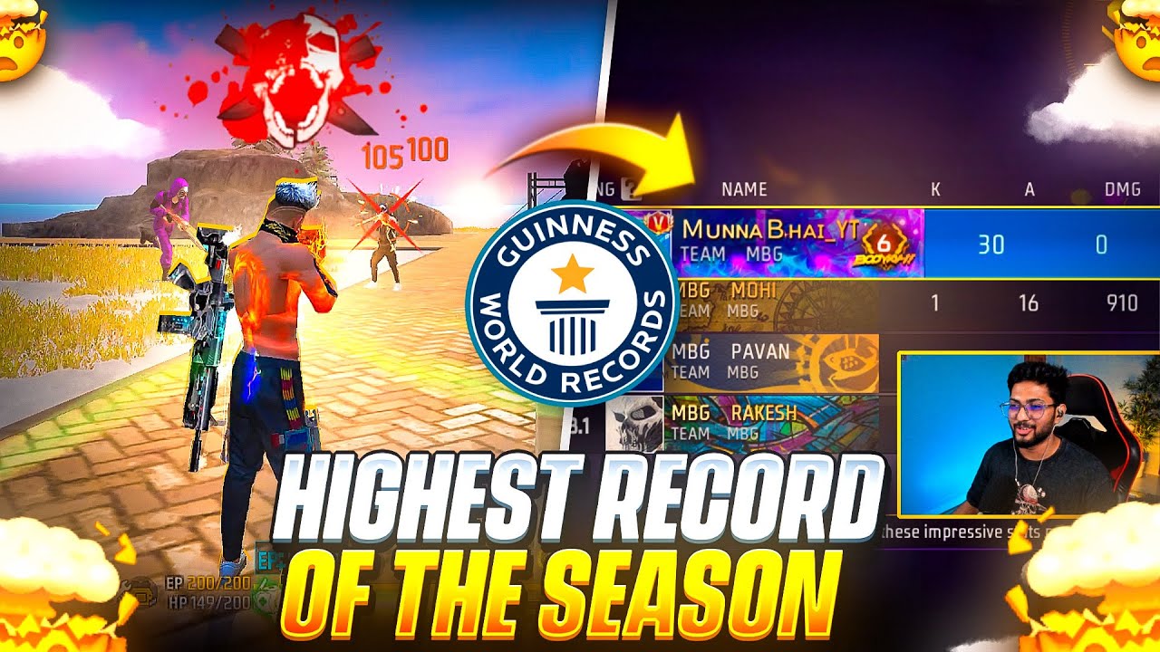 Breaking My Own Record 😎 Highest Record Of The Season..AGAIN !!! 🔥 - Free Fire Telugu - MBG ARMY