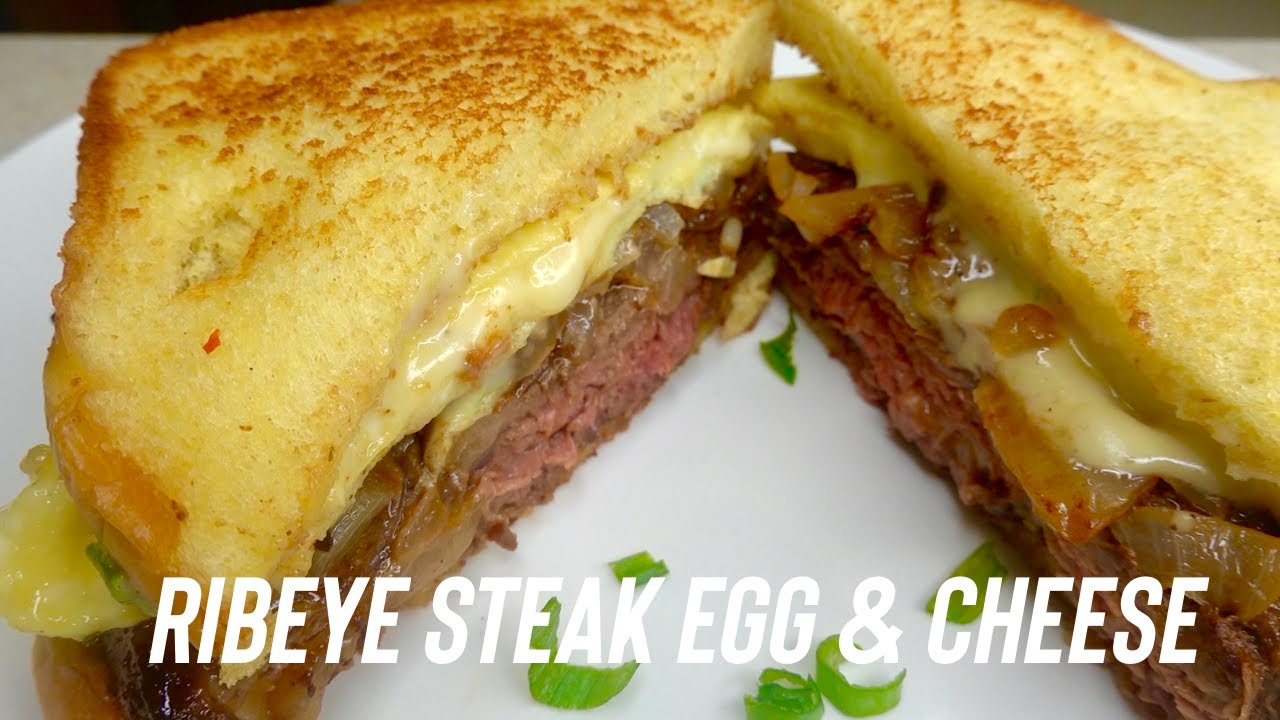 HOW TO MAKE RIBEYE STEAK EGG AND CHEESE SANDWICH! YouTube