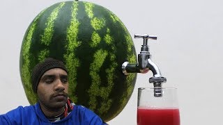 اتحداك تحط البطيخ فى الحنفية - وتشرب منها _ شوف اللى حصل مستحيل !!)
