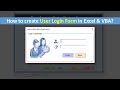 How to create user login form in vba and excel step by step guide