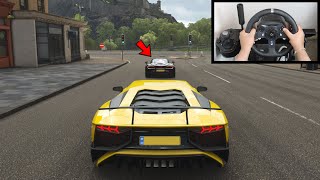 Forza Horizon 4 DRAG RACE: Lamborghini Aventador SV vs McLaren 720S (Steering Wheel) Gameplay