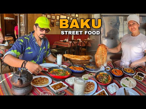 STREET FOOD In Baku, Azerbaijan - SHAH Pilaf & Meat Tomato Eggs