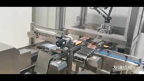 chocolate bags sorting with robot hand