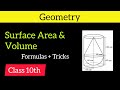 Surface Area &amp; Volume | Class 10 Mensuration Formulas | Easy Trick &amp; Visualization | ICSE CBSE Maths
