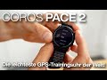 COROS PACE 2 GPS-Laufuhr / Triathlonuhr - nur 29 g, 30 Stunden Akkulaufzeit, Powermeter!