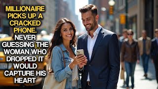 Millionaire Picks Up A Cracked Phone, Never Guessing A Woman Who Dropped It Would Capture His Heart