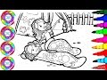 How To Color 2 Sisters Loves to Go Camping in their Backyard Coloring Book Pages Monte Marte