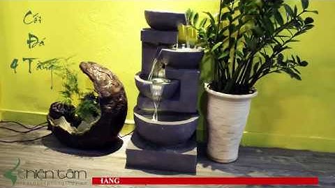 ♨ Thác nước phong thủy Cối Đá 4 Tầng ( size lớn ) - Thacnuocphongthuy.vn