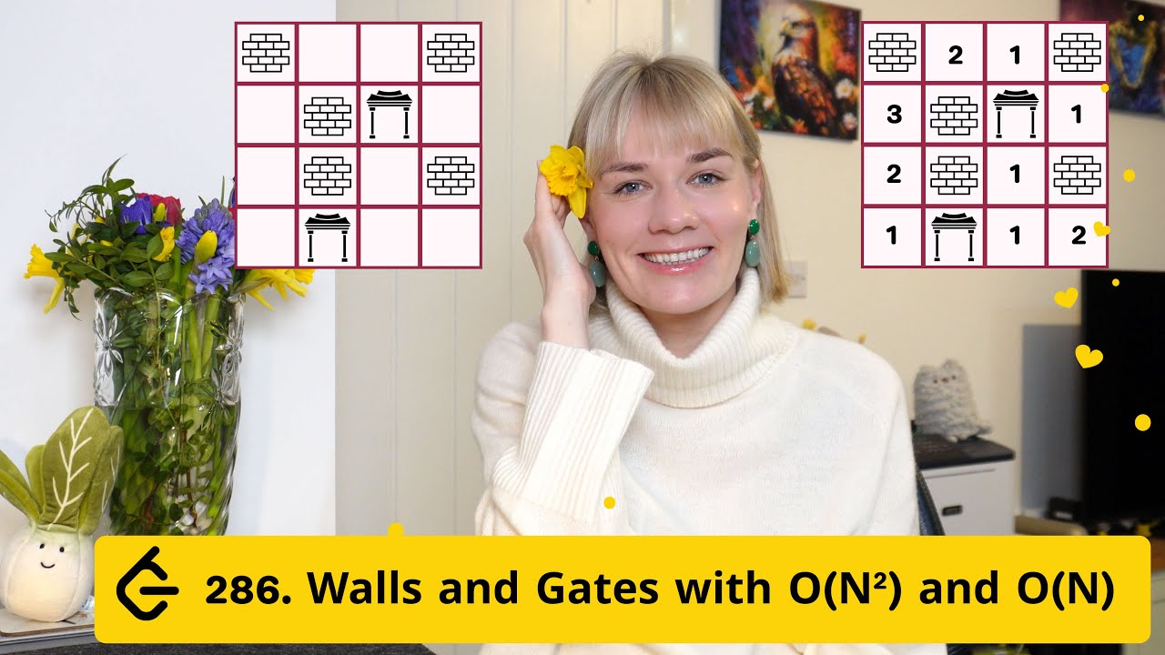 286. Walls and Gates with O(N2) and O(N) | Leetcode | JavaScript