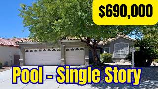 Green Valley Henderson Single Story Home With Pool |.Home Tour