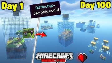 We Survived 100 Days in a JAR Only World in Minecraft hardcore (Hindi)