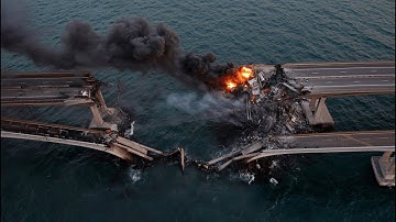 CRIMEA BRIDGE DESTROYED by Ukrainian Missile Blitz — U.S. Long-Range Strike Leaves GAPING HOLE!