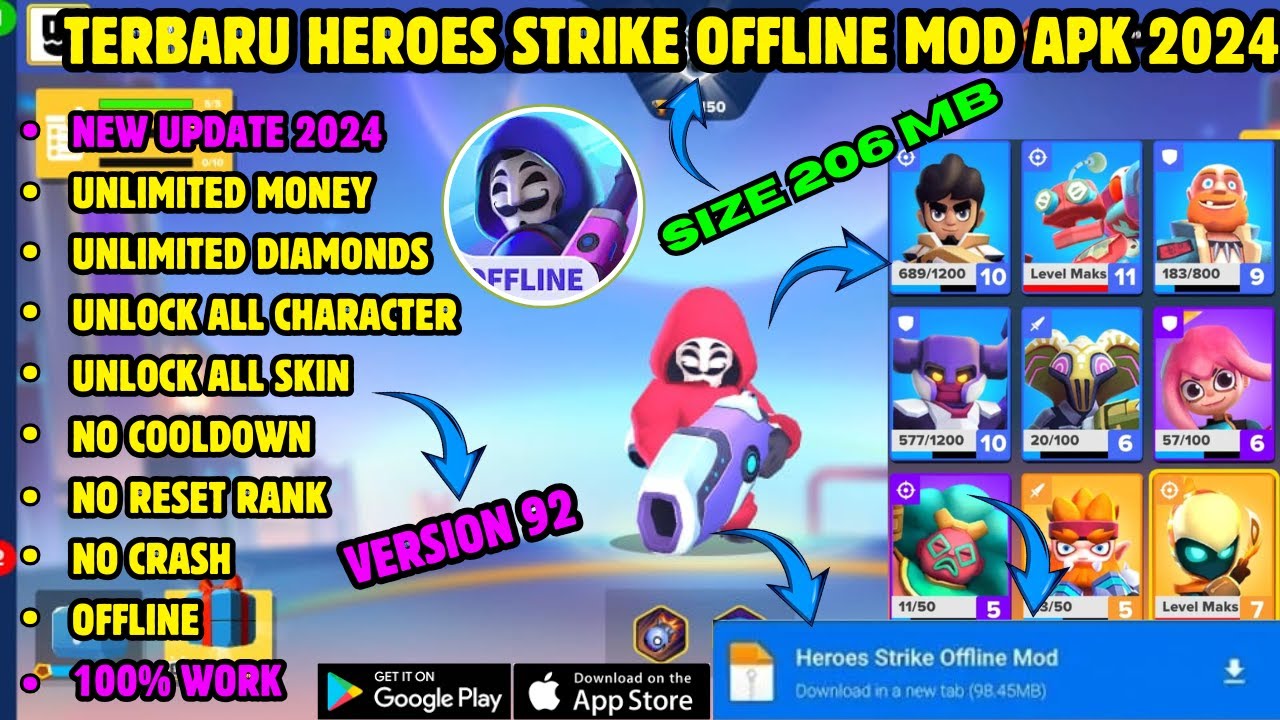 Wajib Download!! Heroes Strike Offline Mod Apk V92 Terbaru (Unlimited