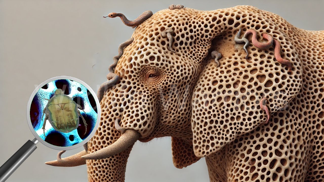 Twisting and Constricting, Snakes Wrap Around This Elephant’s Legs.