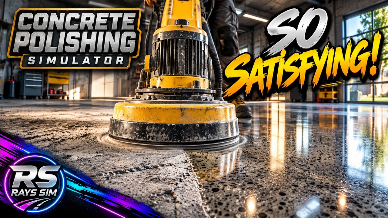 I Tried Concrete Polishing Simulator... Why Is This So Satisfying
