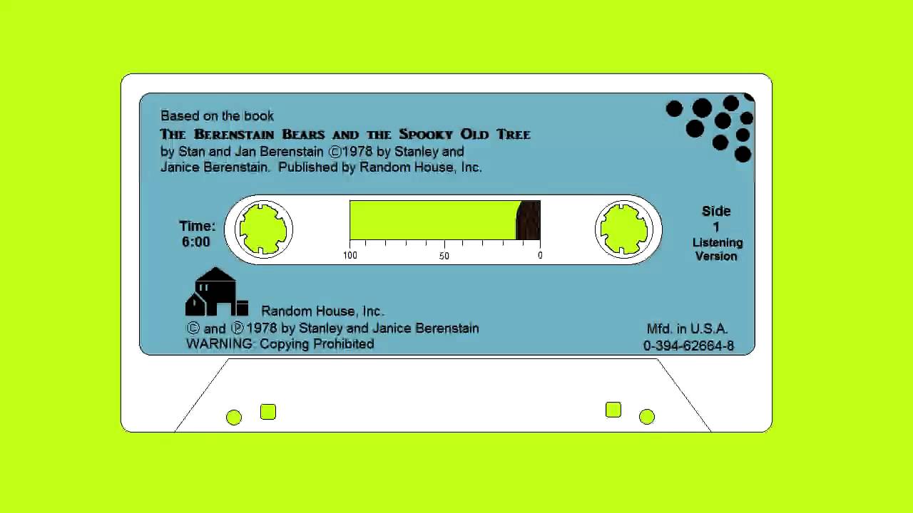 The Berenstain Bears and the Spooky Old Tree Cassette Tape 1978 (VERY RARE!)