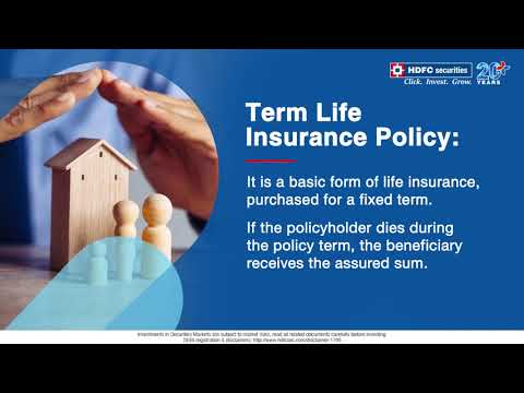 Different Types Of Life Insurance plans | HDFC Securities