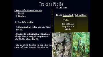 NGỮ VĂN 8 - TIẾT 84 - TỨC CẢNH PÁC BÓ